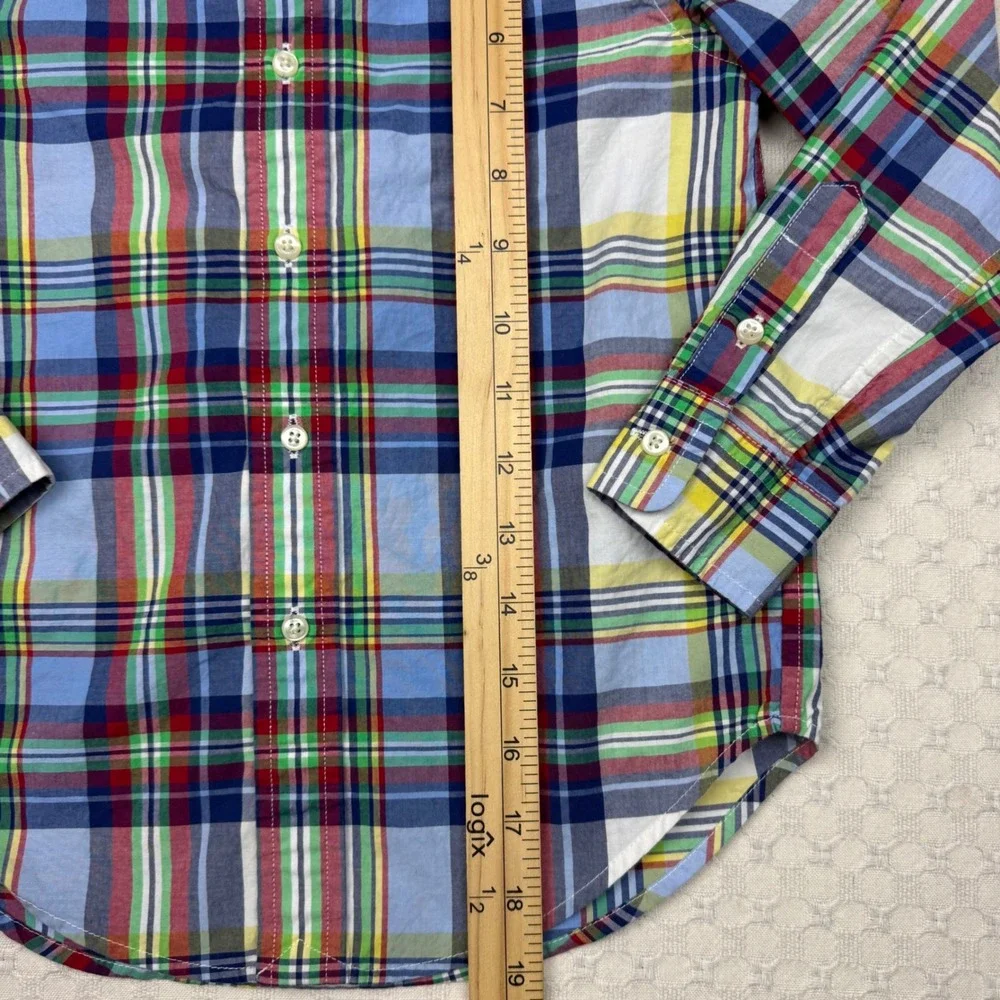 Ralph Lauren Plaid Button Down Shirt Kids Size‎ 5 Long Sleeve Multicolor Preppy